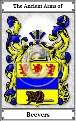 Beevers Family Crest Download (JPG) Book Plated - 600 DPI
