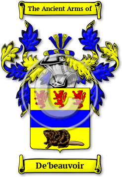 De'beauvoir Family Crest Download (jpg) Legacy Series - 150 DPI