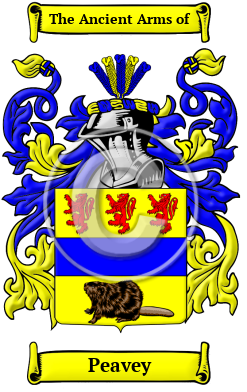 Peavey Family Crest/Coat of Arms