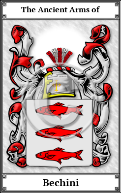 Bechini Family Crest Download (JPG)  Book Plated - 150 DPI