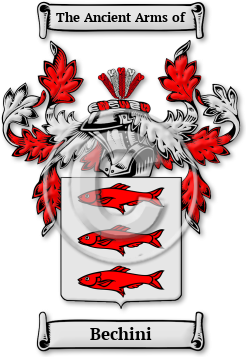 Bechini Family Crest Download (jpg) Legacy Series - 150 DPI