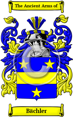 Bächler Family Crest/Coat of Arms