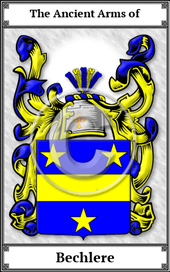 Bechlere Family Crest Download (JPG)  Book Plated - 150 DPI