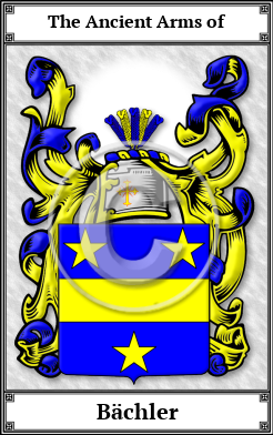 Bächler Family Crest Download (JPG)  Book Plated - 150 DPI