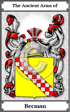 Becman Family Crest Download (JPG) Book Plated - 600 DPI