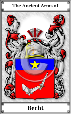 Becht Family Crest Download (JPG)  Book Plated - 150 DPI