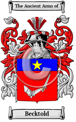 Becktold Family Crest/Coat of Arms
