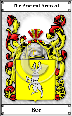 Bec Family Crest Download (JPG)  Book Plated - 150 DPI