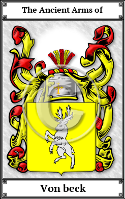 Von beck Family Crest Download (JPG)  Book Plated - 150 DPI