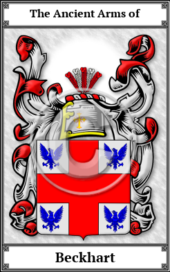 Beckhart Family Crest Download (JPG)  Book Plated - 150 DPI