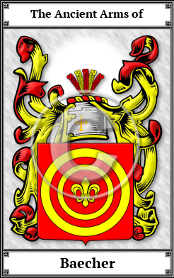 Baecher Family Crest Download (JPG) Book Plated - 600 DPI