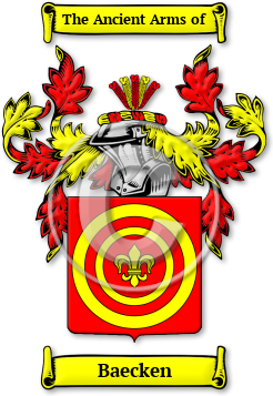 Baecken Family Crest Download (jpg) Legacy Series - 150 DPI