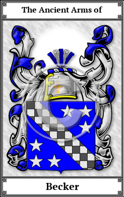 Becker Family Crest Download (JPG)  Book Plated - 150 DPI