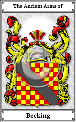 Becking Family Crest Download (JPG) Book Plated - 300 DPI