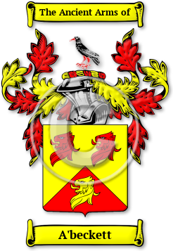 A'beckett Family Crest Download (jpg) Legacy Series - 150 DPI