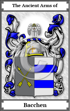 Bacchen Family Crest Download (JPG)  Book Plated - 150 DPI
