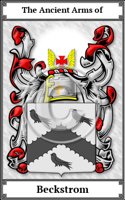 Beckstrom Family Crest Download (JPG) Book Plated - 600 DPI