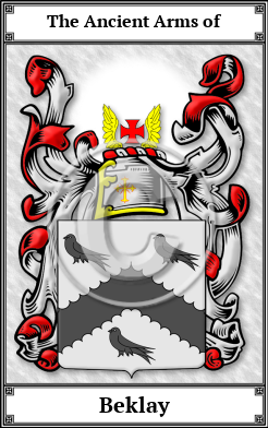 Beklay Family Crest Download (JPG)  Book Plated - 150 DPI