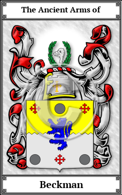 Beckman Family Crest Download (JPG)  Book Plated - 150 DPI