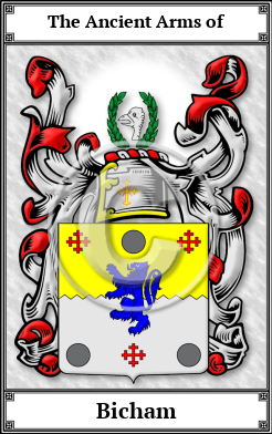 Bicham Family Crest Download (JPG)  Book Plated - 150 DPI