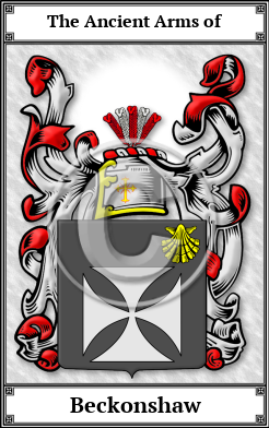 Beckonshaw Family Crest Download (JPG) Book Plated - 600 DPI
