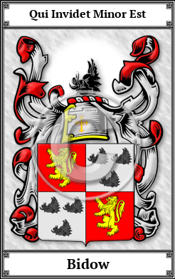 Bidow Family Crest Download (JPG)  Book Plated - 150 DPI