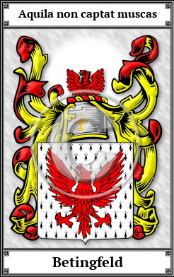 Betingfeld Family Crest Download (JPG)  Book Plated - 150 DPI