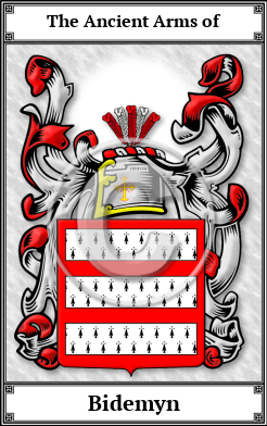 Bidemyn Family Crest Download (JPG)  Book Plated - 150 DPI