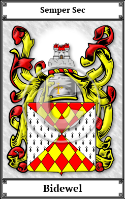 Bidewel Family Crest Download (JPG)  Book Plated - 150 DPI