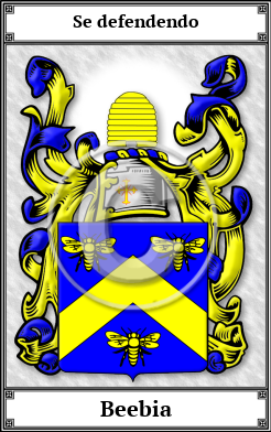 Beebia Family Crest Download (JPG)  Book Plated - 150 DPI