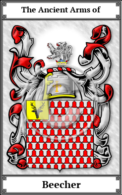 Beecher Family Crest Download (JPG)  Book Plated - 150 DPI