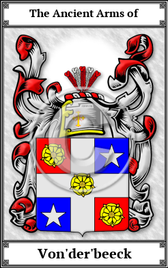 Von'der'beeck Family Crest Download (JPG)  Book Plated - 150 DPI