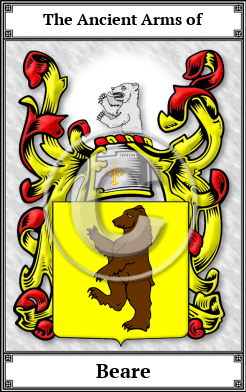 Beare Family Crest Download (JPG) Book Plated - 600 DPI