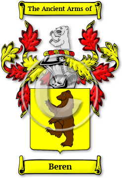 Beren Family Crest Download (jpg) Legacy Series - 150 DPI