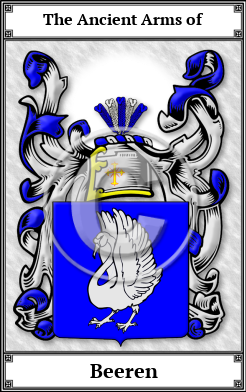 Beeren Family Crest Download (JPG)  Book Plated - 150 DPI