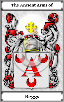 Beggs Family Crest Download (JPG)  Book Plated - 150 DPI