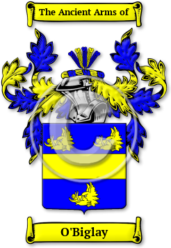 O'Biglay Family Crest Download (jpg) Legacy Series - 150 DPI