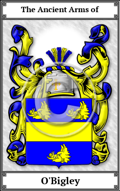 O'Bigley Family Crest Download (JPG) Book Plated - 600 DPI