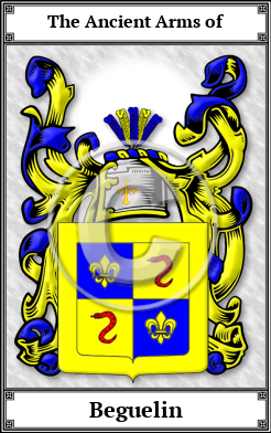 Beguelin Family Crest Download (JPG) Book Plated - 600 DPI