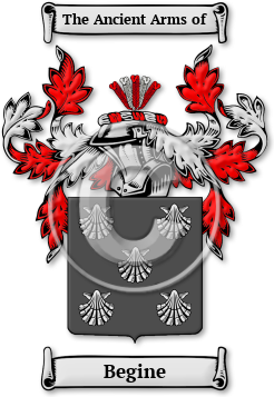 Begine Family Crest Download (jpg) Legacy Series - 150 DPI