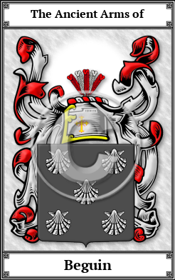 Beguin Family Crest Download (JPG)  Book Plated - 150 DPI
