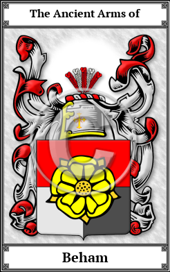 Beham Family Crest Download (JPG)  Book Plated - 150 DPI