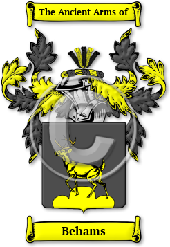 Behams Family Crest Download (jpg) Legacy Series - 150 DPI