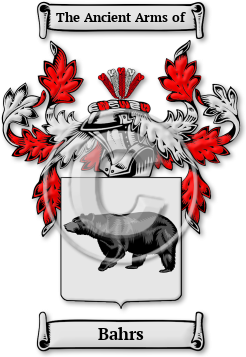 Bahrs Family Crest Download (jpg) Legacy Series - 150 DPI