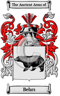 Behrs Family Crest Download (JPG) Heritage Series - 300 DPI