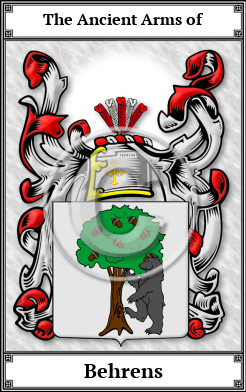 Behrens Family Crest Download (JPG)  Book Plated - 150 DPI