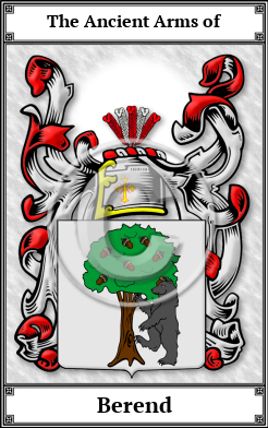 Berend Family Crest Download (JPG)  Book Plated - 150 DPI