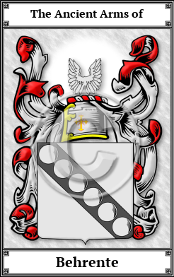 Behrente Family Crest Download (JPG)  Book Plated - 150 DPI