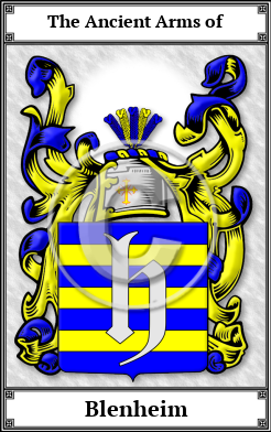 Blenheim Family Crest Download (JPG)  Book Plated - 150 DPI