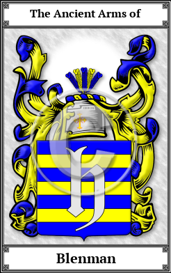 Blenman Family Crest Download (JPG)  Book Plated - 150 DPI